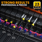SOMELINE Ferrule Crimping Tool, Ratchet Pliers for AWG24-8 with 23 Sizes Wire End Ferrule Terminals, Quadrilateral Wire Crimp Pliers with Crimp Connectors,Crimp Pliers and Stripper Kit Crimp Connector