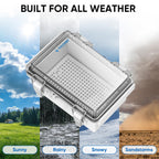 TICONN Outdoor Electrical Box Waterproof, Junction Box IP67 ABS Plastic Enclosure with Hinged Cover with Mounting Plate, Wall Brackets, Cable Glands (Off-White, 10.2"x4.3"x3.0")