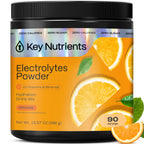 KEY NUTRIENTS Multivitamin Electrolytes Powder No Sugar - Tangy Orange Electrolyte Powder - Endurance & Energy Supplement - Hydration Powder - No Calories - 90 Servings - Made in USA