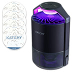 The Original Katchy Indoor Insect Trap - Fan Powered with UV Light - Fruit Fly Traps for Indoors - for Fruit Flies, Gnats, Mosquitoes, Moths (Black)