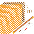 KOOTANS 22FT Fiberglass Electrical Wire Running Kit Wire Fishing Tools Fish Tape Wire Puller Through Wall Cable Snake Fish Rods Kit with Different Attachments