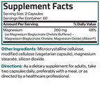 Bronson Magnesium Glycinate 200 MG per Serving Chelated for High Absorption, Gentle On Stomach, Non-GMO, 120 Vegetarian Capsules