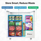 iSPECLE Chest Freezer Organizer Bins - Fits 7 Cu.Ft Deep Freezer, 6 Pack Stackable Wire Baskets(14.7" Length), Heavy Duty Coated Freezer Organizer, Rust Resistant for Frozen Food Sorting, Black