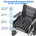 Sondor Travel Cushion,Portable & Adjustable Airplane seat Cushion for Long Flights,Inflatable Cushion for Wheelchair, Travel,Driving