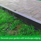 Landscape Garden Edging Kit with 60 Spikes, 4In Tall 66FT Garden Edging Border for Garden, Flower Beds, and Lawn Easy Cutting (Black, 66ft)