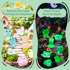 Gucoqe 400PCS Mini Resin Animals, 100+ Styles Glow in the Dark Tiny Animal Figurines Bulk for Fairy Garden, Aquarium, Micro Landscape and DIY Craft Decor