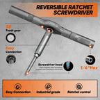 Saker 42 in 1 Magnetic Screwdriver Set for Fathers Day, Multi Bit Free Combination Ratchet Screwdriver Set Portable Repair Tool Kit for Gifts Furniture, Computer, Bicycle and DIY Grey