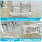 Sand Rake for Beach,, 65 Inches Long Handle Sand Sifter for the Beach