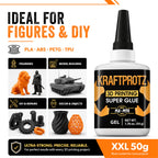 3D Printing Super Glue Liquid 1.75 oz - PLA ABS PETG TPU Instant Adhesive