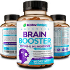 40-in-1 Brain Booster Supplements for Memory, Focus, Clarity, Energy, Performance | Natural Nootropic Brain Support Supplement with DMAE, Bacopa Monnieri & More | For Men & Women | 120 V Capsules
