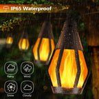 Solar String Lights for Outside, 33Ft Solar Patio Light with 15 Flickering