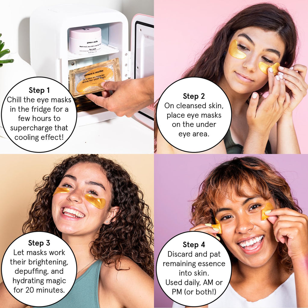 grace & stella Under Eye Patches - Perfect Gifts for Women (12 Pairs)