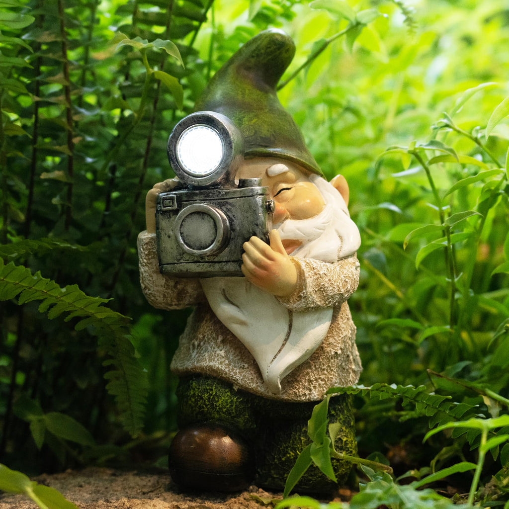 EPTUEGA Garden Gnomes Decorations for Yard - Garden Gnome Solar Statue Funny Outdoor Decor for Yard,Patio,Lawn,Unique Housewarming Gifts