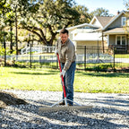 KYLIN 36 Inch / 36 Tines Aluminum Landscape Rake with 66 Inch Extra-Long Handle, Versatile Rake for Lawn Care,Loosening Soil, Weeding, Leveling Gravel, Beach Sand - Lighweight & Rust Proof