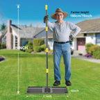 Lawn Leveling Rake, 60 inch 27"x10" Levelawn Tool, Heavy Duty Effort Saving Lawn Level Tool, Stainless Steel Handle Lawn Leveler for Yard Garden Golf Course, Ease Level Soil Sand Dirt Surfaces