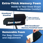 KneeRover Memory Pad Knee Scooter Pad Cover Cushion - Knee Rover Pad Accessory Features Removable Cover and Comfortable Memory Foam Cushion Insert - Knee Walker Pad Fits Most Models