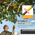 Pole Saw For Tree Trimming,2-In-1 Manual Handheld Pole Pruning Saw, 10.8 FT Long Tree Trimmer With 15.7" Triple-Ground Sharp Blade Cutter For Branches,Orchard, Palm Trees, Shrubs,Limbs