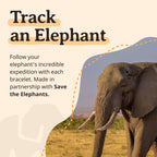 Fahlo Elephant Tracking Bracelet, White Howlite STE Edition