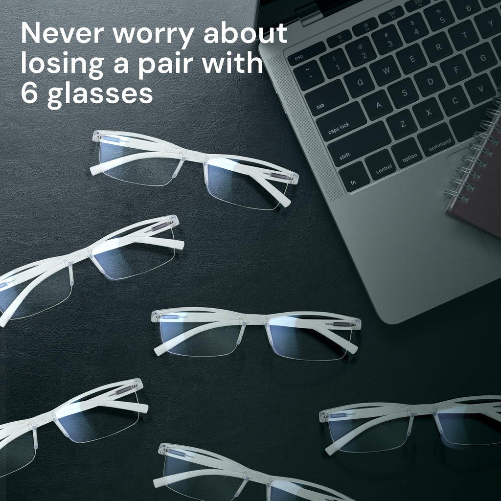 Gaoye Executive Style Reading Glasses Men - Durable Readers with Blue Light Filtering - Comfortable Fit with TR90 Frames