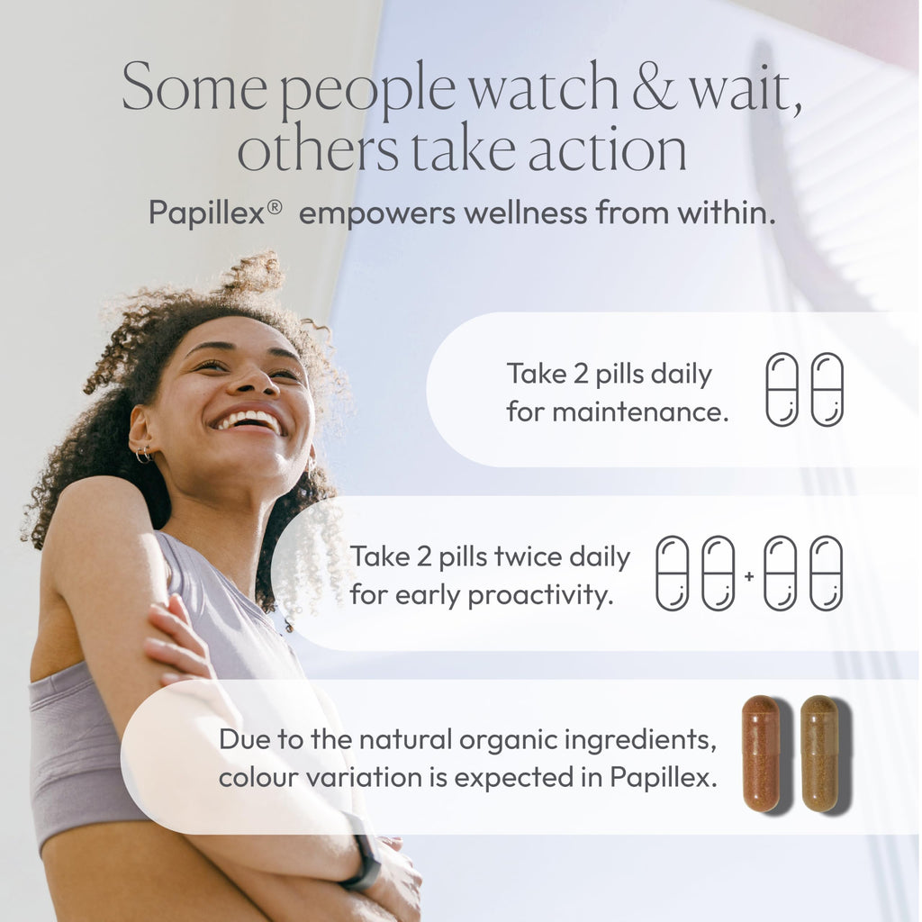 Papillex Dietary Supplement Tablets All Natural Immune Support - Immunity Defense - Best Immune System Booster - Organic 60 Capsules Bottle (Single Bottle)