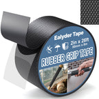 Ealyder Tape 2 Inch x 26 FT Rubber Grip Tape, Black Ultra-Thin Strong Adhesive Anti-Slip for Handles, Home Use, Waterproof Wear-Resistant Heat Resistant Grip Tape, Comfortable in Hands