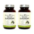 Herbal Roots Organic Black Elderberry Capsules | Max Strength | Made with Organic Sambucus | 60 Vegan Capsules (Pack of 2)