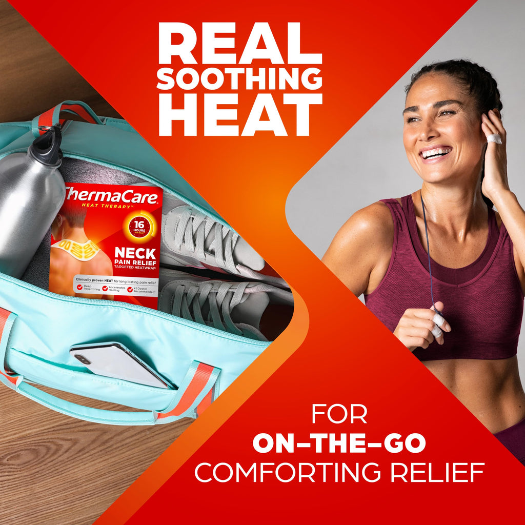 ThermaCare Heat Wraps for Neck & Shoulder Pain Relief - 16-Hour Heat Therapy Heating Pads, Adhesive Heat Patches for Muscle & Joint Pain - Flexible Fit for Comfort & Extended Wear - 11 Count