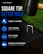 Sandbaggy 500-Count 6-Inch Galvanized Landscape Staples - SOD Garden Stakes ~ Trusted by Farmers & Contractors Across the USA