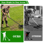 Tegarbed Lawn Leveling Rake 30x10 inch - Professional Ground Leveler for Soil & Sand, 6.5FT Ergonomic Long Handle Landscape Rake for Garden, Backyard, Top Dressing , Black