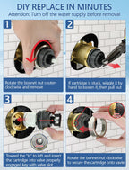 LOWCUS Shower Cartridge Replacement for Delta RP46463 (2007-Present) 1-Pack, Compatible with Delta 17 Series Dual Handle, Fix Leak or Drip, Temperature or Pressure Issues, Features Scald Guard