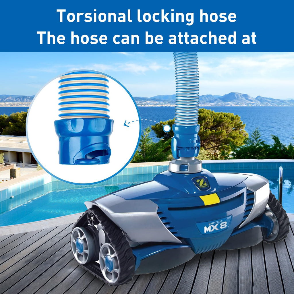 Pool Vacuum Hose, 3 Pack Twist Lock Pool Cleaner Hose Replacement for MX6 MX8, 39-Inch Swimming Pool Vacuum Hoses for Inground Pools, Easy Connect