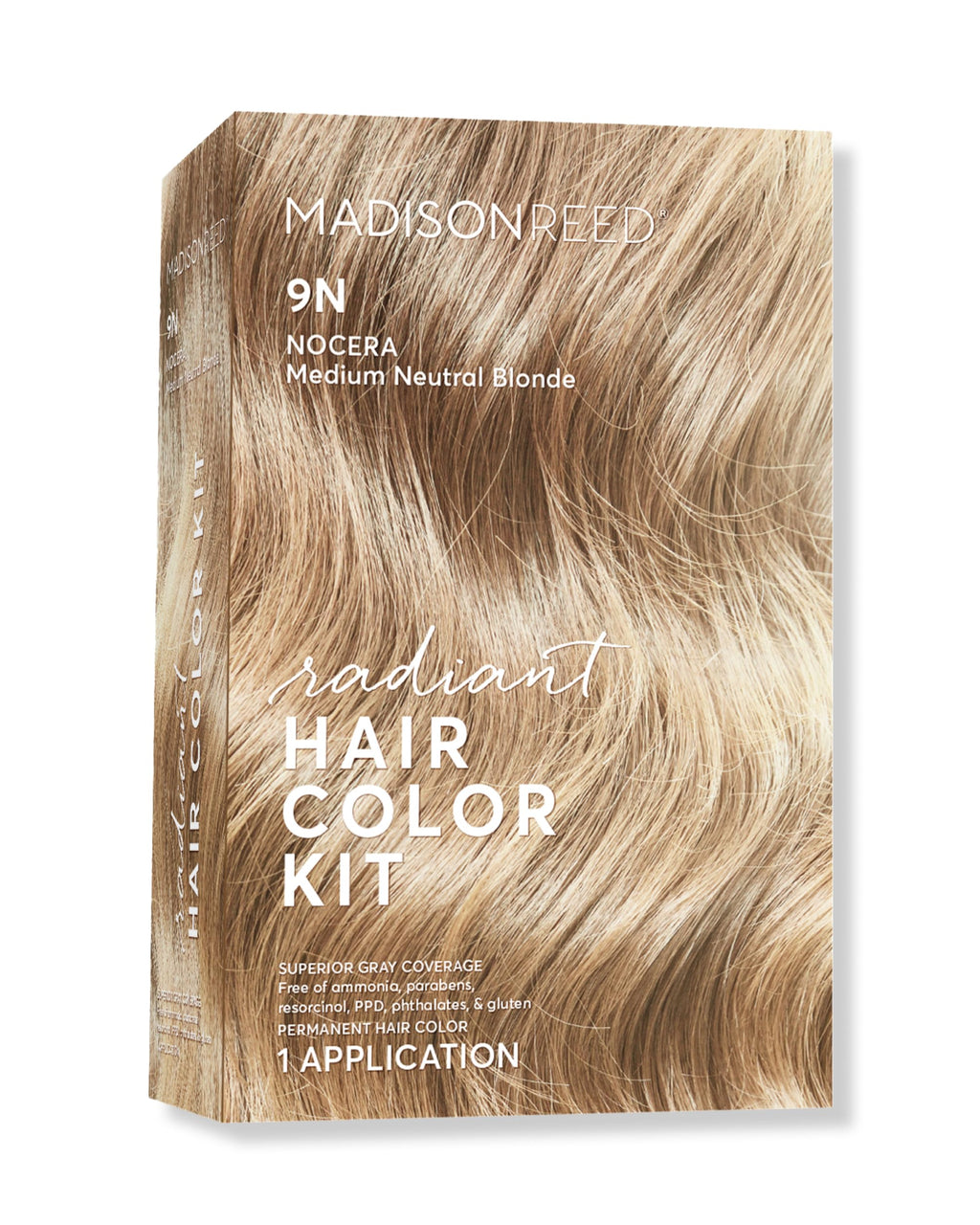 Madison Reed Radiant Hair Color Kit - 9N Medium Neutral Blonde (Nocera Blonde), Dimensional Gray Hair Blending Permanent Hair Dye, PPD-Free & Ammonia-Free, 1 Pack