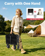 360LBS Portable Collapsible Wagon Cart, Foldable Folding Wagon, Black