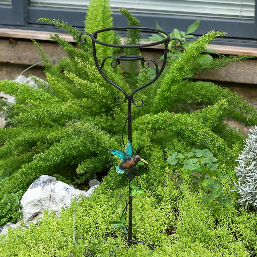 30.5" Gazing Ball Stand, Outdoor Gazing Globe Stand with Trident Base