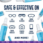 Powered by Nano Magic Eyeglass Lens Cleaning Spray 6 oz (3 Pack) | Professional Grade Formula, Silicone-Free | for Glasses, Phone, Electronic Screens, Optic Surfaces, Coated Surfaces - Made in USA