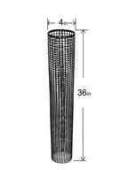 Voglund Nursery Mesh Tree Bark Protector Guard 36 Inches Tall (5 Pack) Heavy Duty Plastic with Zip Ties