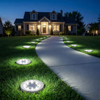 INCX 4.6 inch Solar Lights Outdoor Waterproof,12 Pack Solar Lights for Outside, Solar Garden Lights Landscape Lighting for Patio Pathway Lawn Yard Deck Driveway Walkway, Cold White