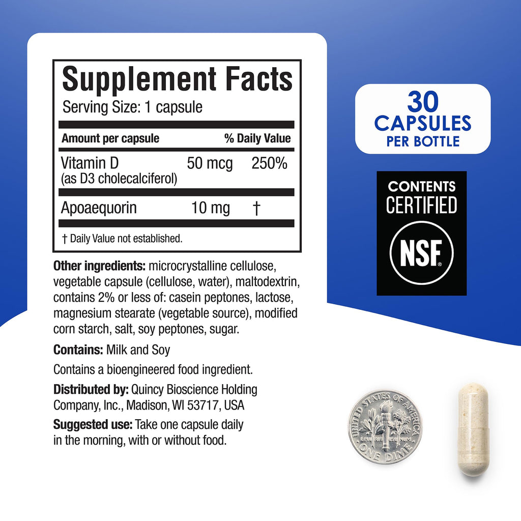 Prevagen Regular Strength - 30 Capsules |2 Pack | Formulated for Your Brain | 10mg of Apoaequorin Plus Vitamin D3 with 7-Day Pill Minder