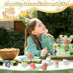 dsooldre 50 Pcs Mini Dog Figurines Miniature Resin Animals in Bulk Little Puppy Toys Dog Cake Decorations for DIY Moss Landscape Garden Ornament Birthday Party Home Decors