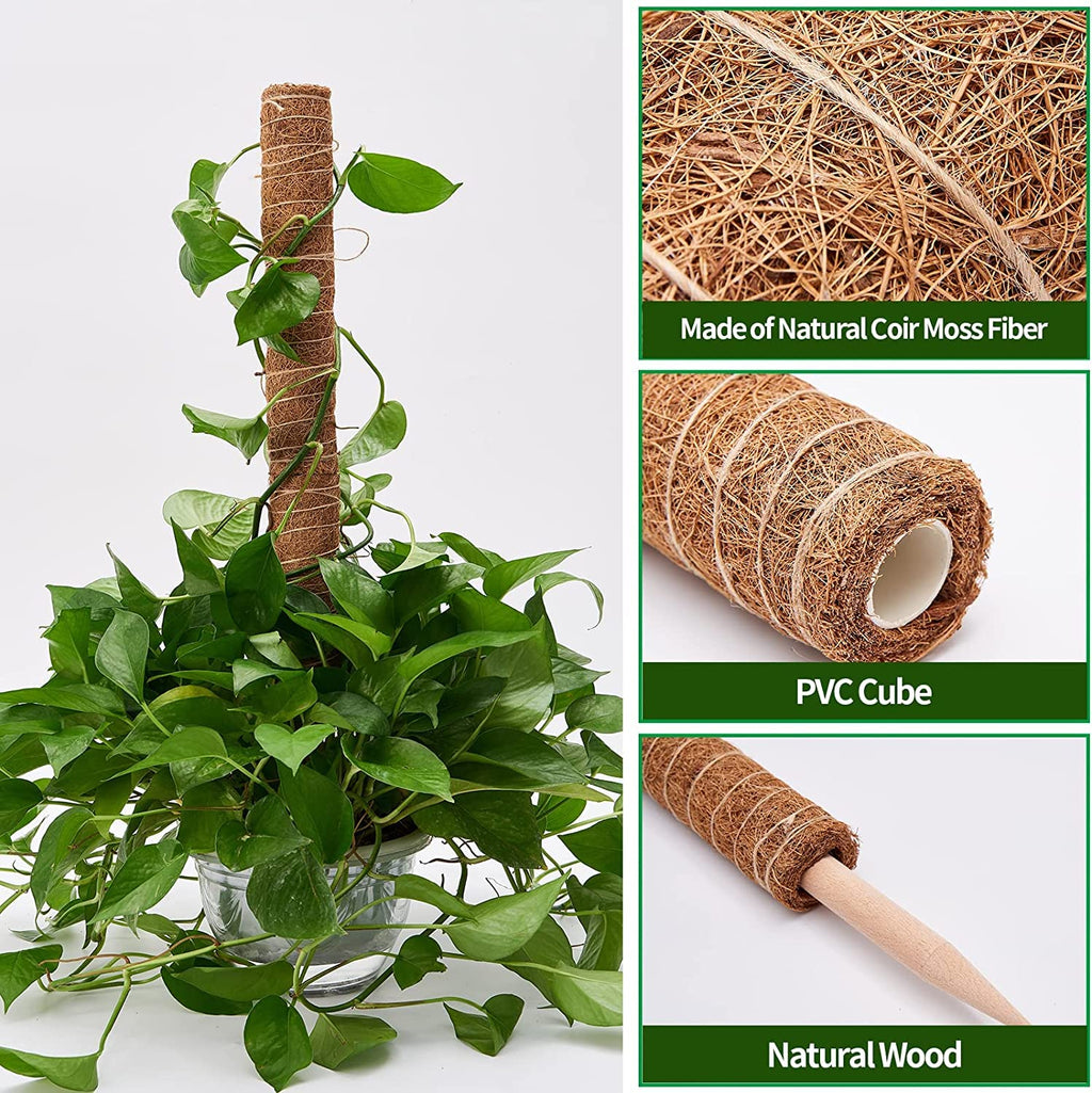 Eibikdi 101in Moss Pole for Plants Monstera 8 Pcs