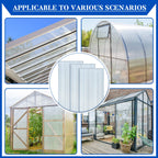 Hotop 3 Pcs Polycarbonate Greenhouse Panels Double Layer Polycarbonate Panels Waterproof UV Protected Sheet Corrugated Plastic Roof Greenhouse Replacement Cover (4' X 2' X 0.24")