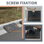 Curb Ramps for Driveway Threshold Wheelchair Doorway Sidewalks Shed Heavy Duty, 2 Pack 3.9 inch Rise, Ramps for Wheelchairs for Home Steps, Motorcycles, Lawn Mowers, 7000lbs Powersport Load ing