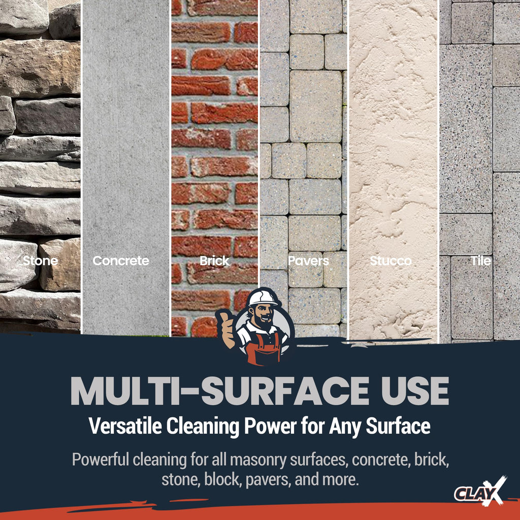 RadonSeal Clay-X Red Clay Stain Remover for Concrete, Brick & Masonry