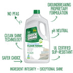 Quick Shine Multi-Surface Floor Finish-Polish 64oz-4pk | Safer Choice, No PFAS, pH Neutral Clean Shine Technology | Squirt & Spread | For Wood, Laminate, LVP, LVT, Tile & Stone | Made in USA