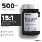 AMALTH Jatamansi Capsules 500 mg | Jatamansi Root Extract Supplement | Nardostachys Jatamansi Capsules | Herbal Root Extract Formula | Plant Based Supplement | 120 Veg Capsules