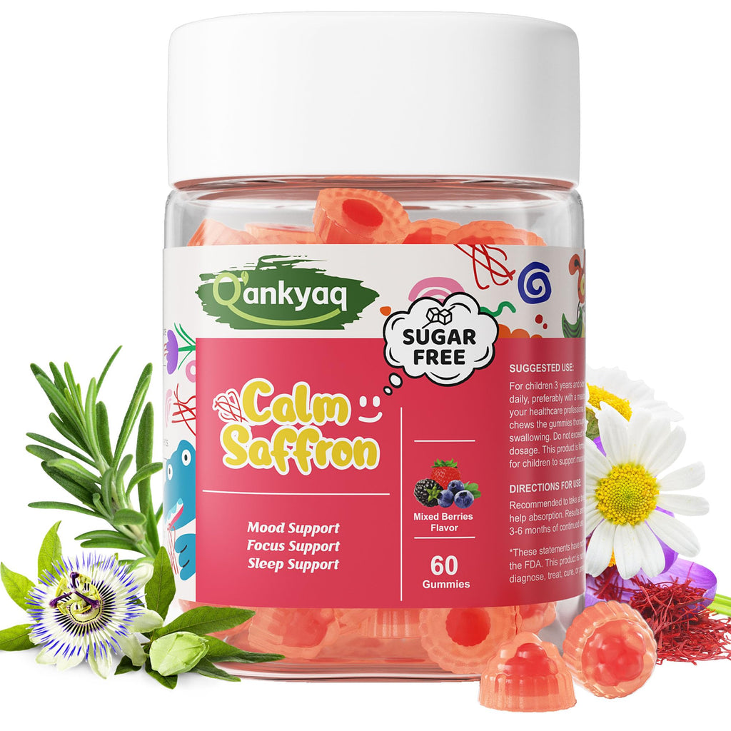 Saffron Gummies Kids, Rosemary, Passion Flower Extract, Chamomile Extract
