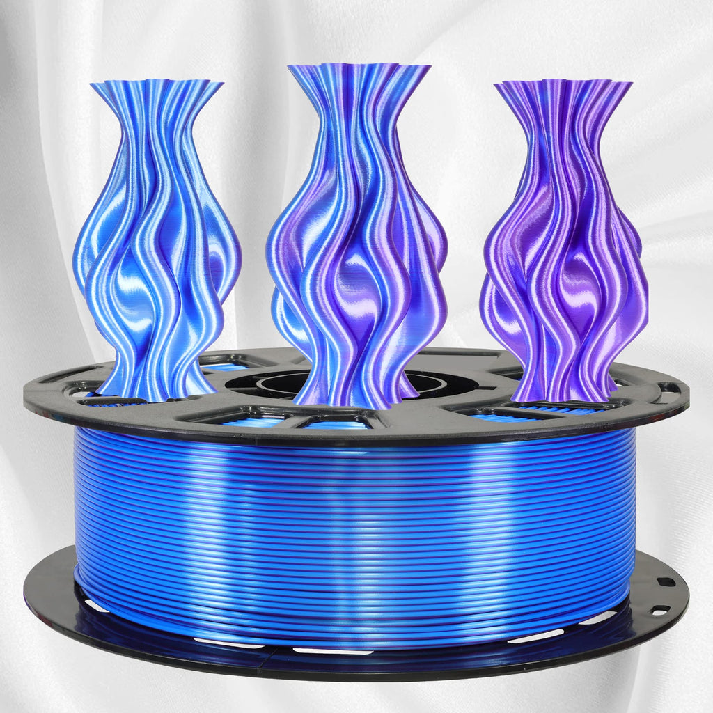 Metallic Gold/Silver/Bronze 3D Printer PLA Filament Bundle, 1.75mm+/-0.03mm Widely Compatible, Each Spool 0.5kg, Total 1.1kgs, with One 3D Print Stick Tool Mika3D