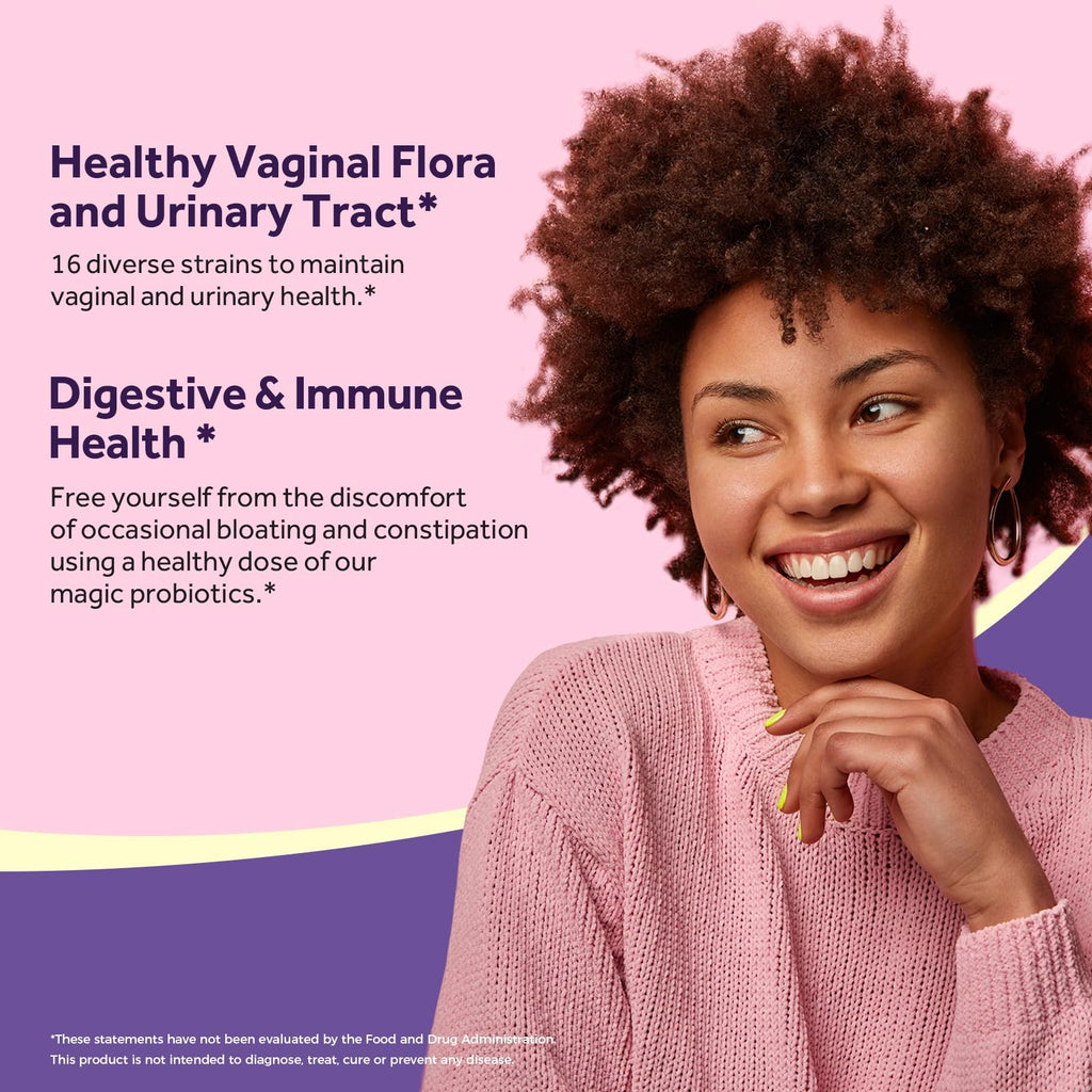 Doctor's Recipes Women's Probiotic, 60 Caps 50 Billion CFU 16 Strains, with Organic Cranberry, Digestive Immune Vaginal & Urinary Health, Shelf Stable, Delayed Release, No Soy Gluten Dairy