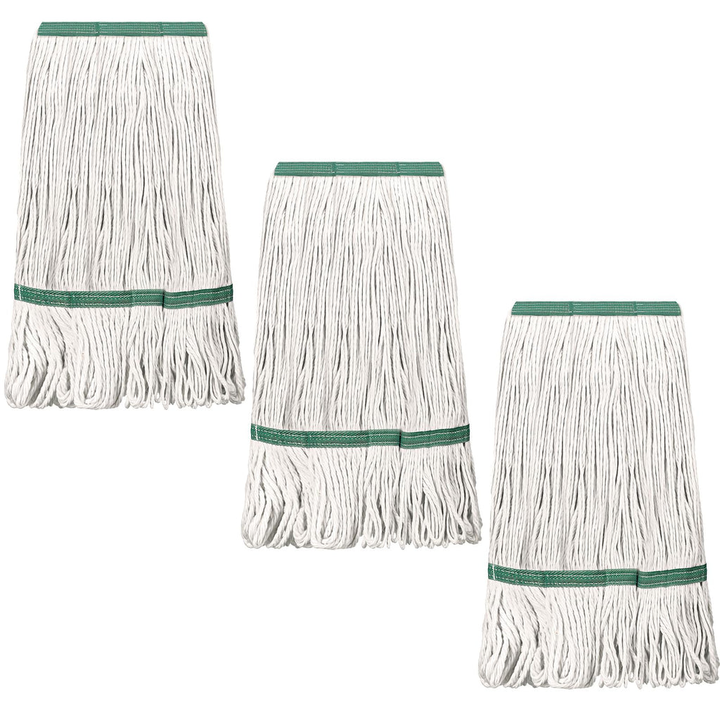Eccliy 24 Pack Heavy Loop End Cotton String Mop Head Heavy Duty Mop Head Commercial Refills Replacement Bulk for Home Industrial Commercial Floor Cleaning
