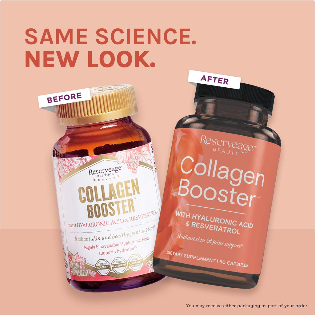 Reserveage Ultra Collagen Booster & Keratin Hair Booster - Features Dermaval, Biotin & Resveratrol - Support Hair & Skin - 60 Ultra Collagen Capsules, 60 Keratin Capsules